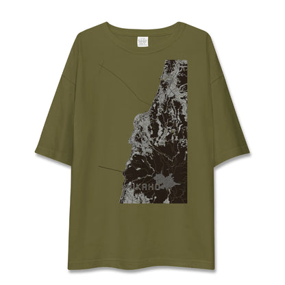 【にかほ（秋田県）】地図柄ビッグシルエットTシャツ