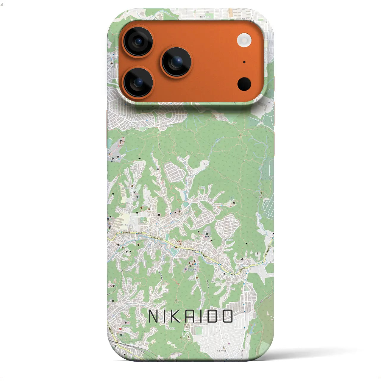 【二階堂（神奈川県）】地図柄iPhoneケース（バックカバータイプ）