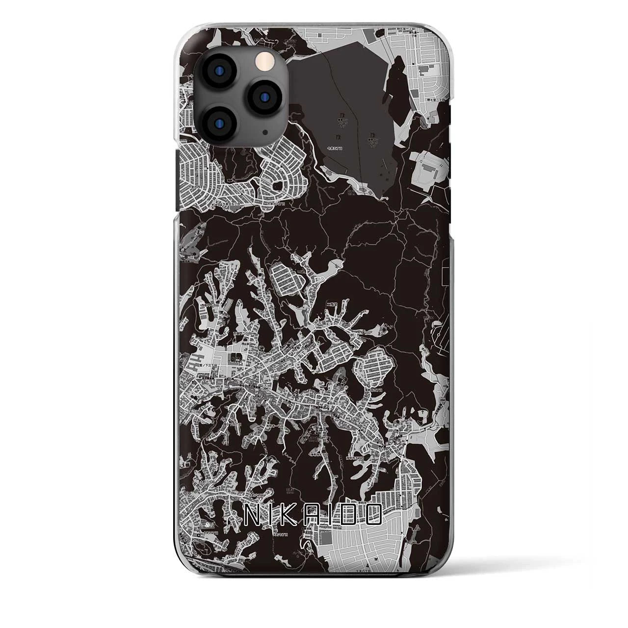 【二階堂（神奈川県）】地図柄iPhoneケース（クリアタイプ）