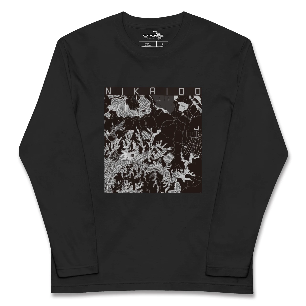 【二階堂（神奈川県）】地図柄ロングスリーブTシャツ