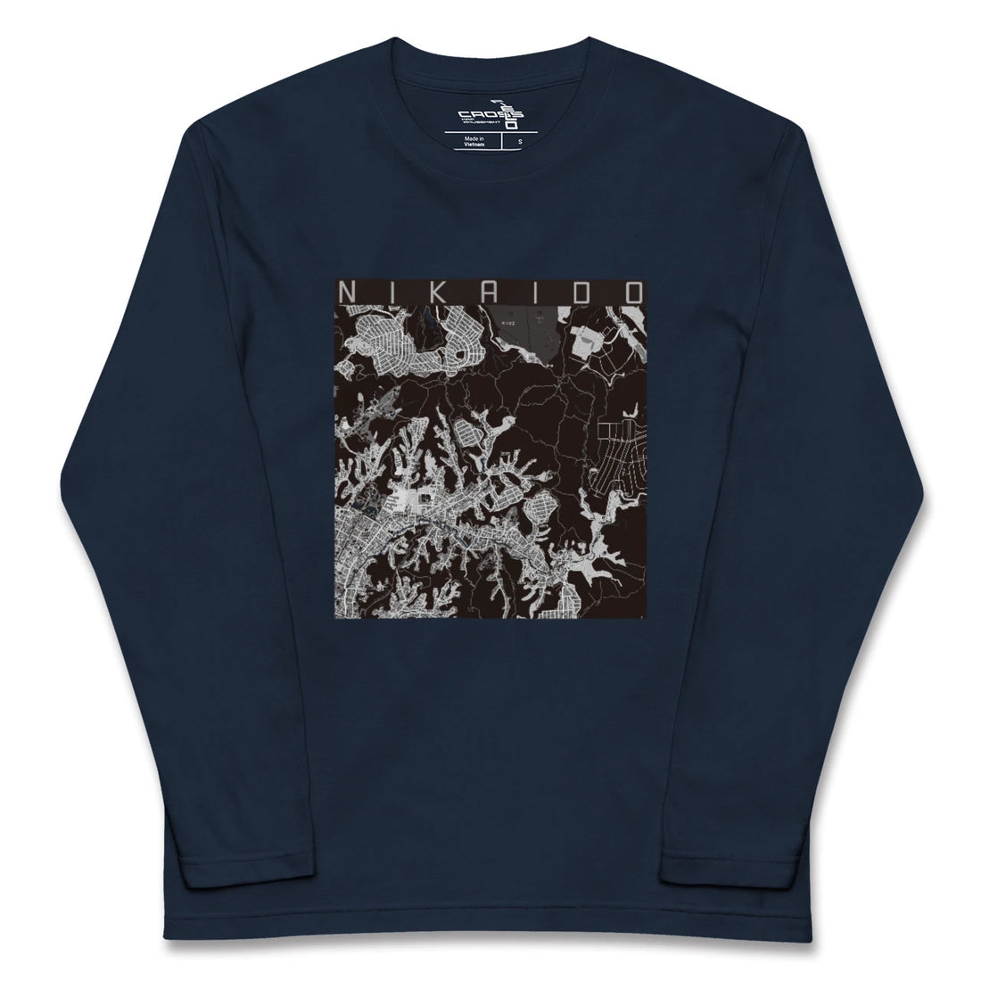【二階堂（神奈川県）】地図柄ロングスリーブTシャツ
