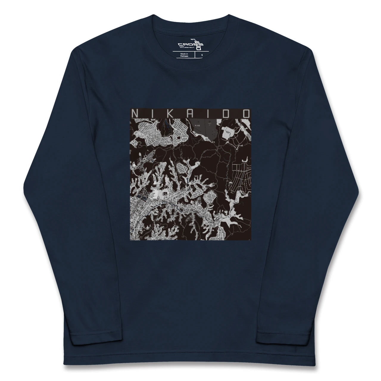 【二階堂（神奈川県）】地図柄ロングスリーブTシャツ