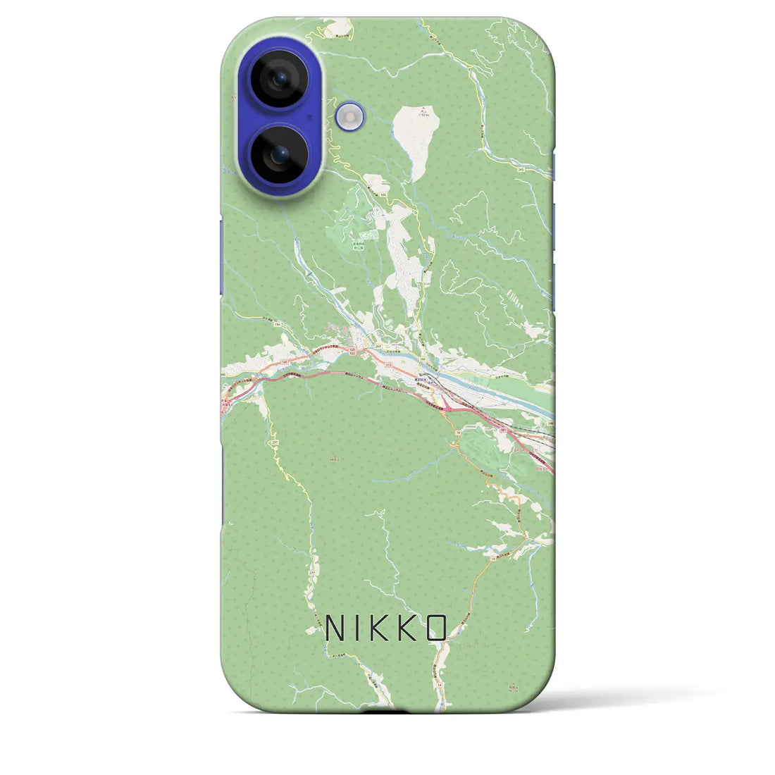 【日光(栃木県)】地図柄iPhoneケース(バックカバータイプ)ナチュラル・iPhone 16 Pro Max 用