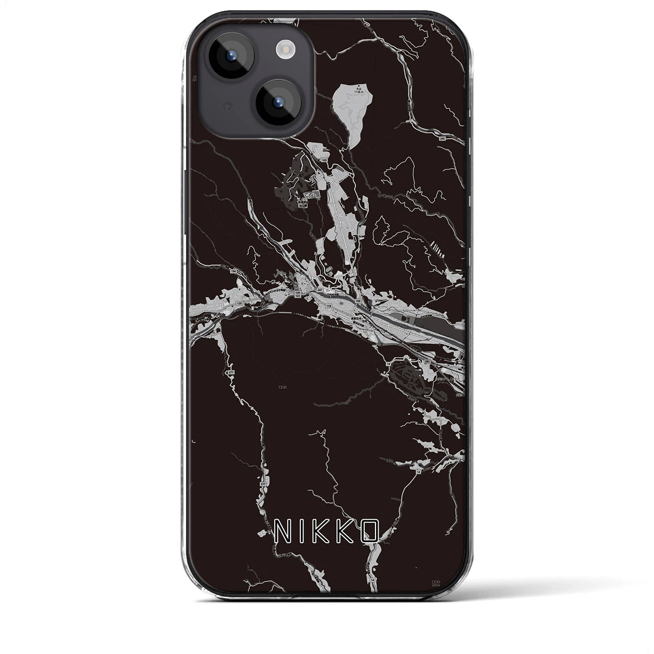 【日光（栃木県）】地図柄iPhoneケース（クリアタイプ）
