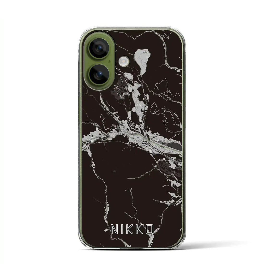 【日光（栃木県）】地図柄iPhoneケース（クリアタイプ）モノトーン・iPhone 17 Pro Max 用