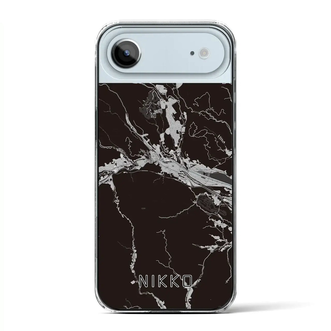 【日光（栃木県）】地図柄iPhoneケース（クリアタイプ）モノトーン・iPhone 17 Pro Max 用