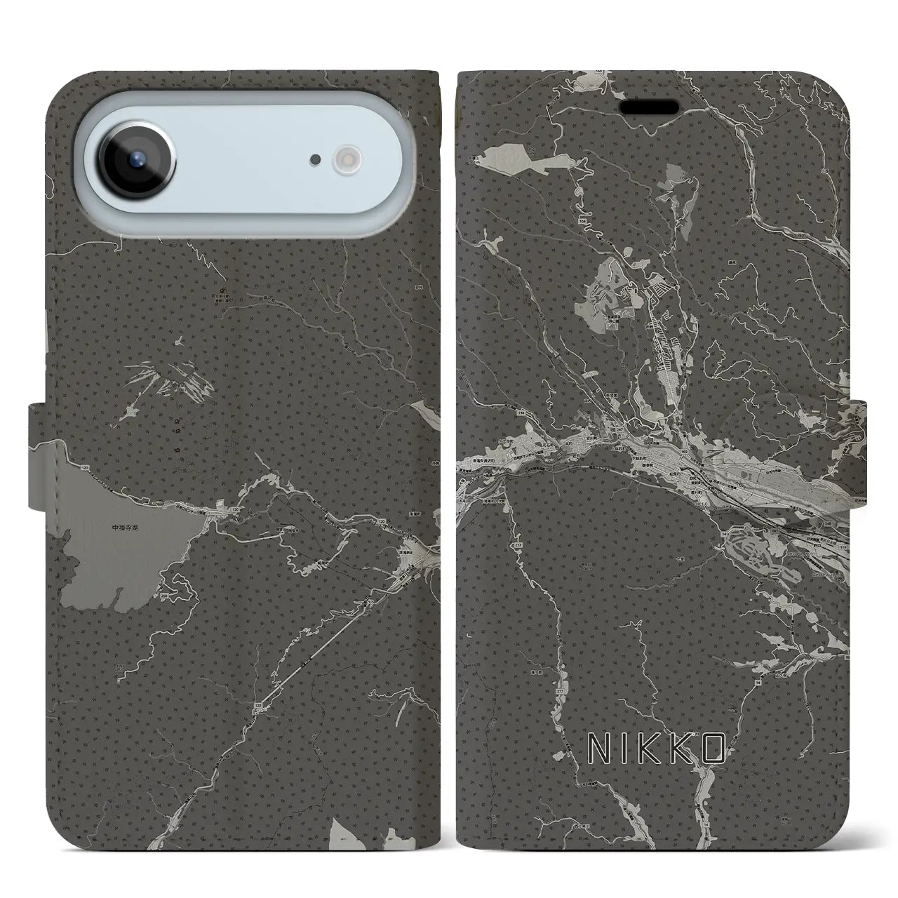 【日光（栃木県）】地図柄iPhoneケース（手帳タイプ）