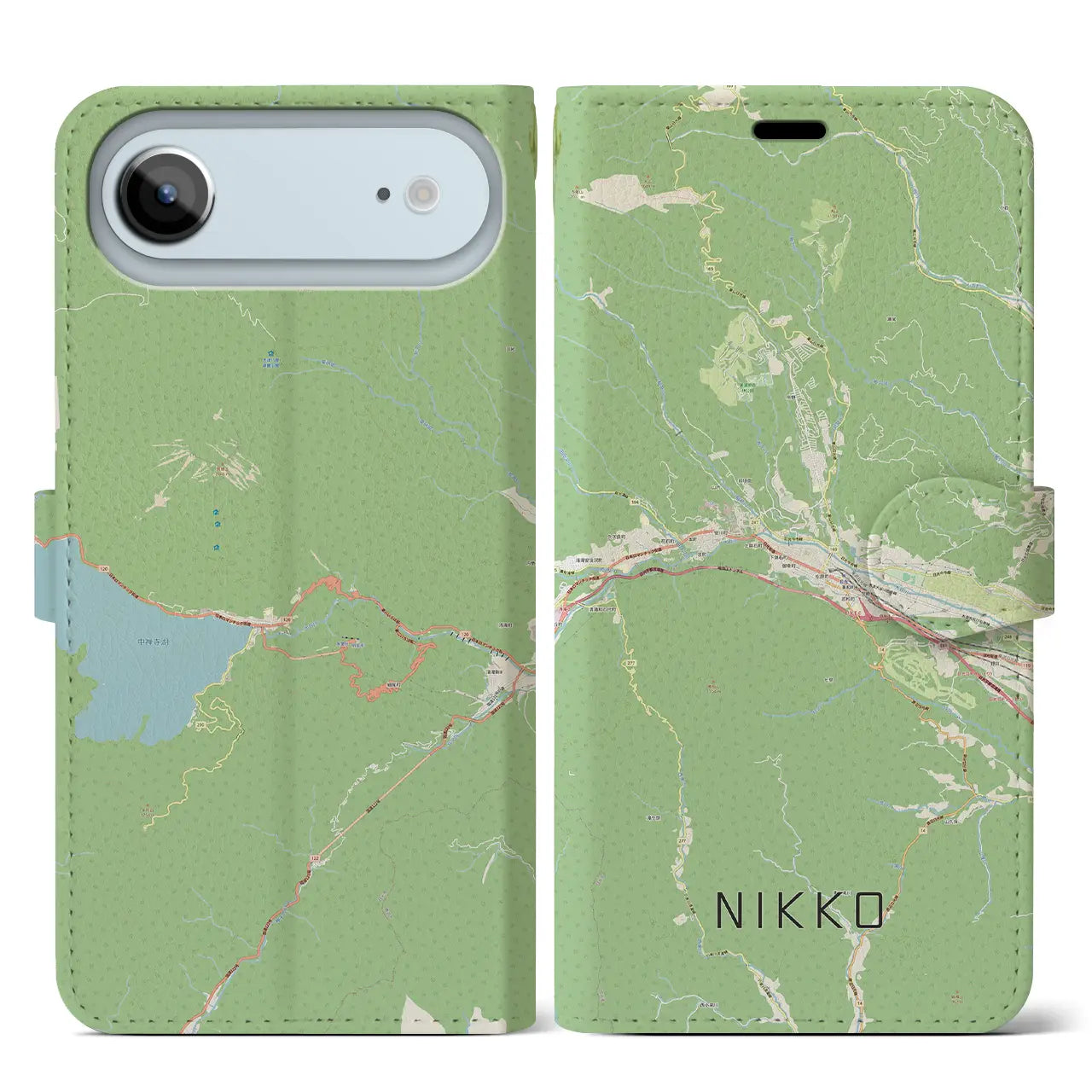 【日光（栃木県）】地図柄iPhoneケース（手帳タイプ）