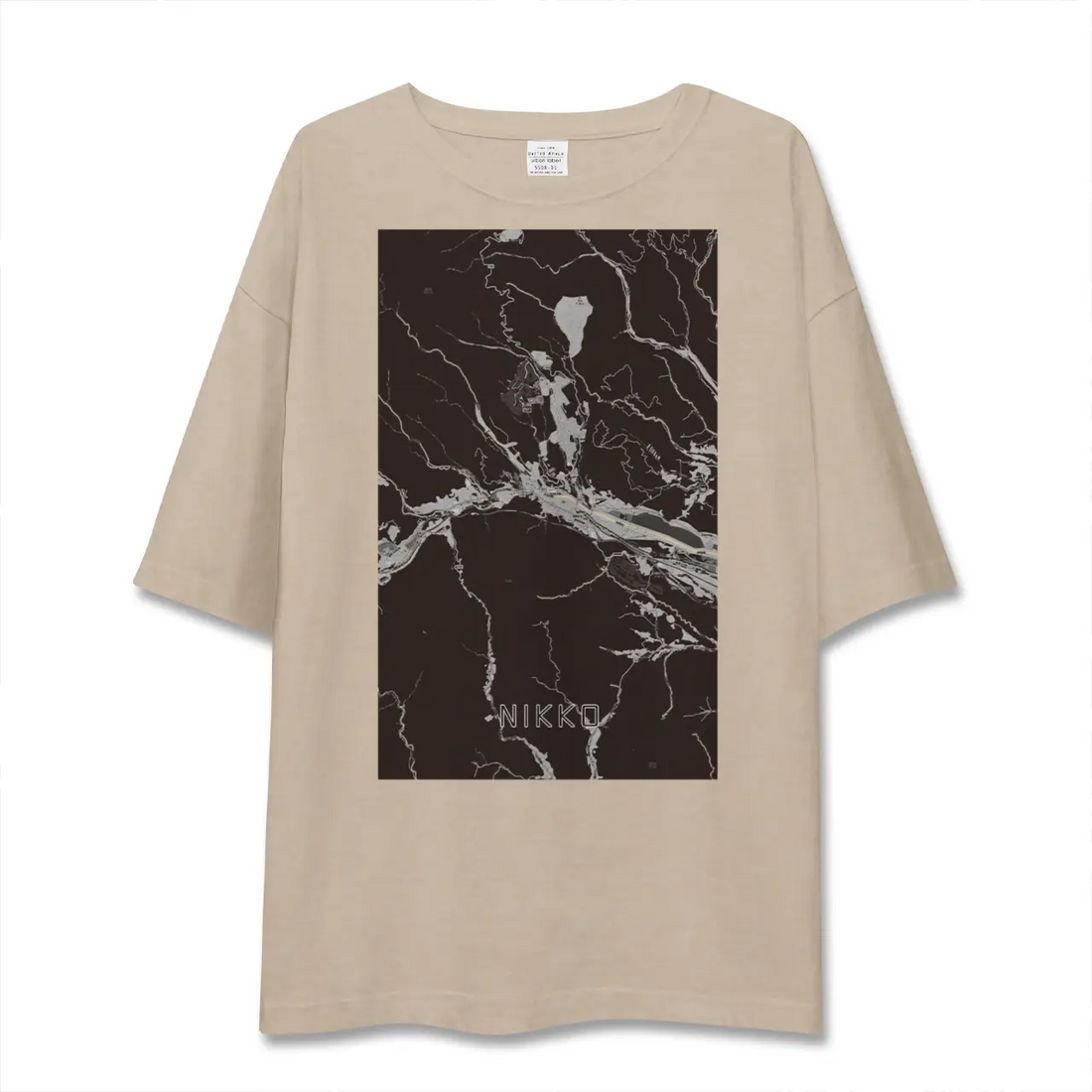 【日光（栃木県）】地図柄ビッグシルエットTシャツ