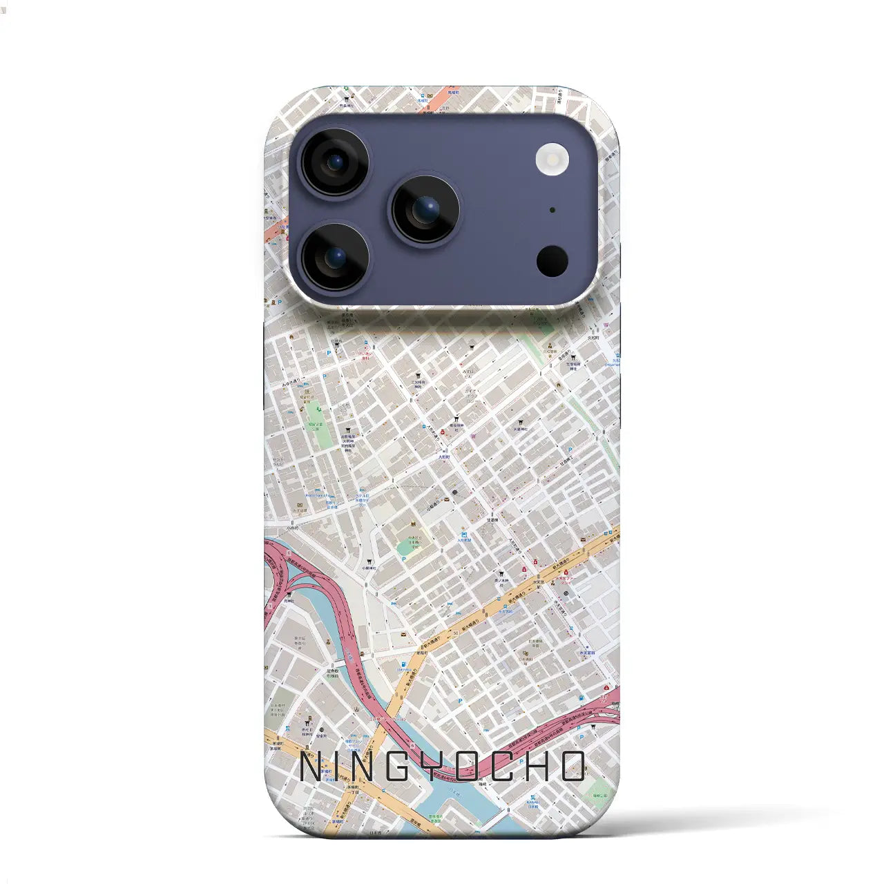 【人形町（東京都）】地図柄iPhoneケース（バックカバータイプ）