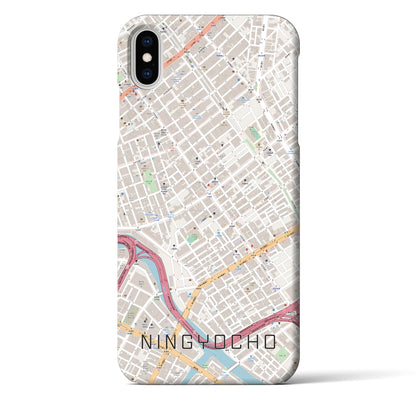 【人形町（東京都）】地図柄iPhoneケース（バックカバータイプ）