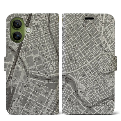 【人形町（東京都）】地図柄iPhoneケース（手帳タイプ）