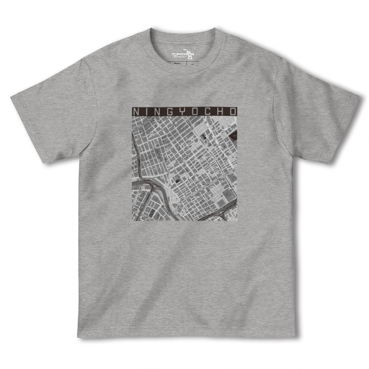 【人形町（東京都）】地図柄ヘビーウェイトTシャツ