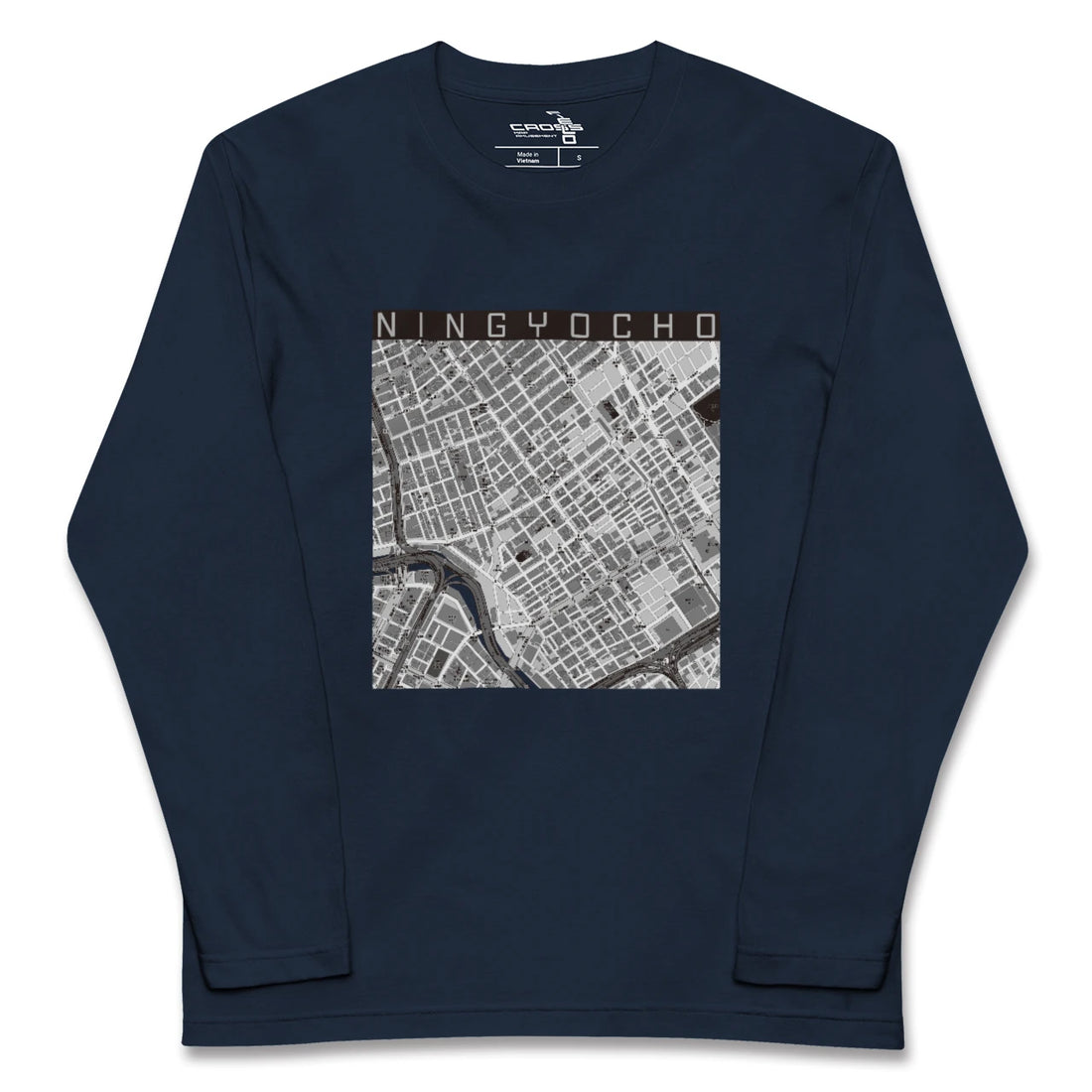 【人形町(東京都)】地図柄ロングスリーブTシャツ