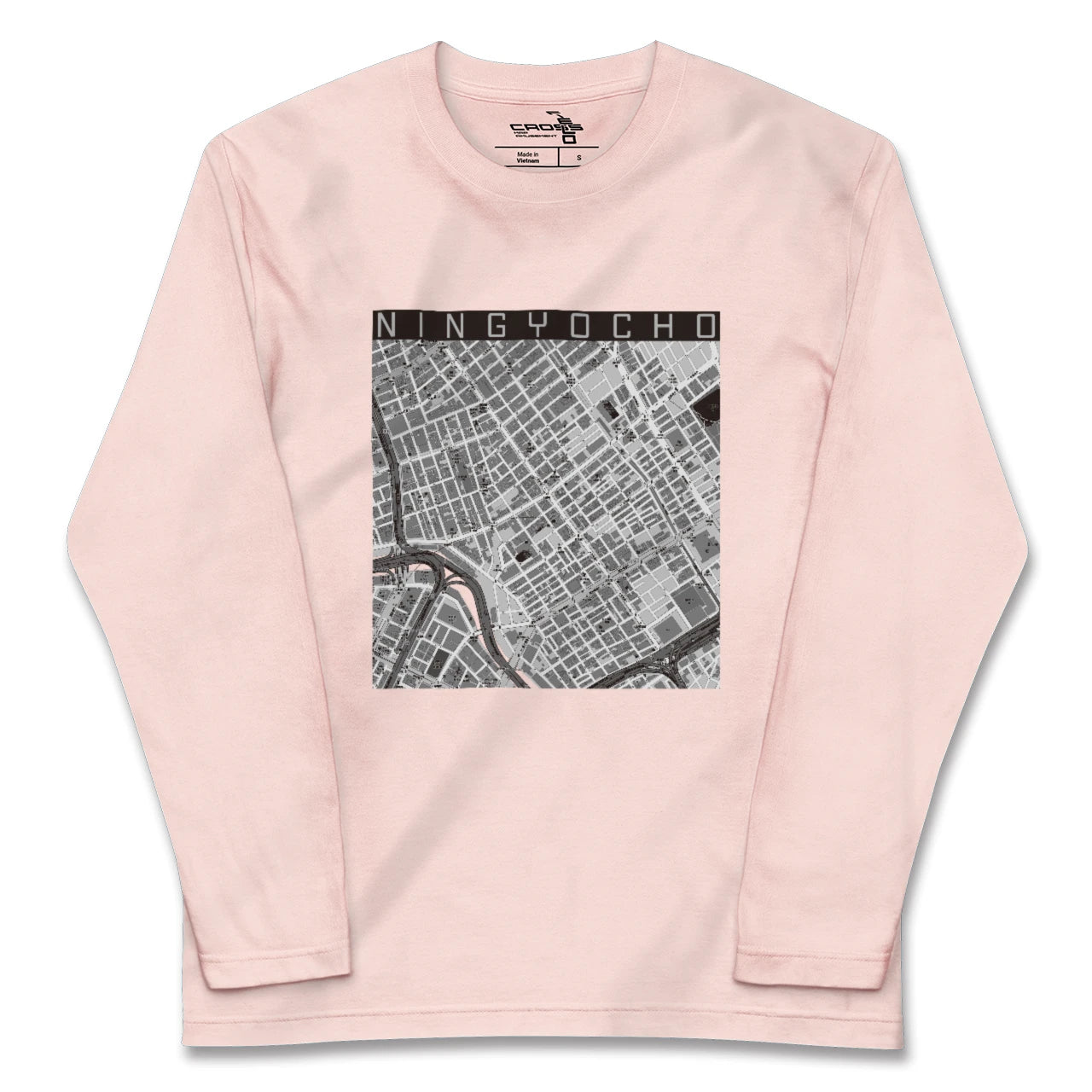 【人形町（東京都）】地図柄ロングスリーブTシャツ
