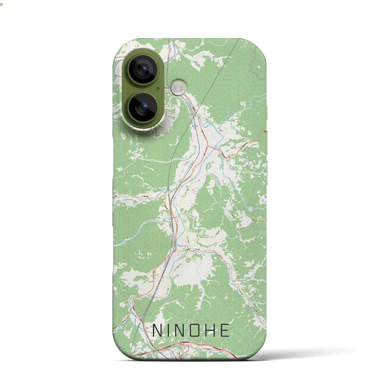 【二戸（岩手県）】地図柄iPhoneケース（バックカバータイプ）