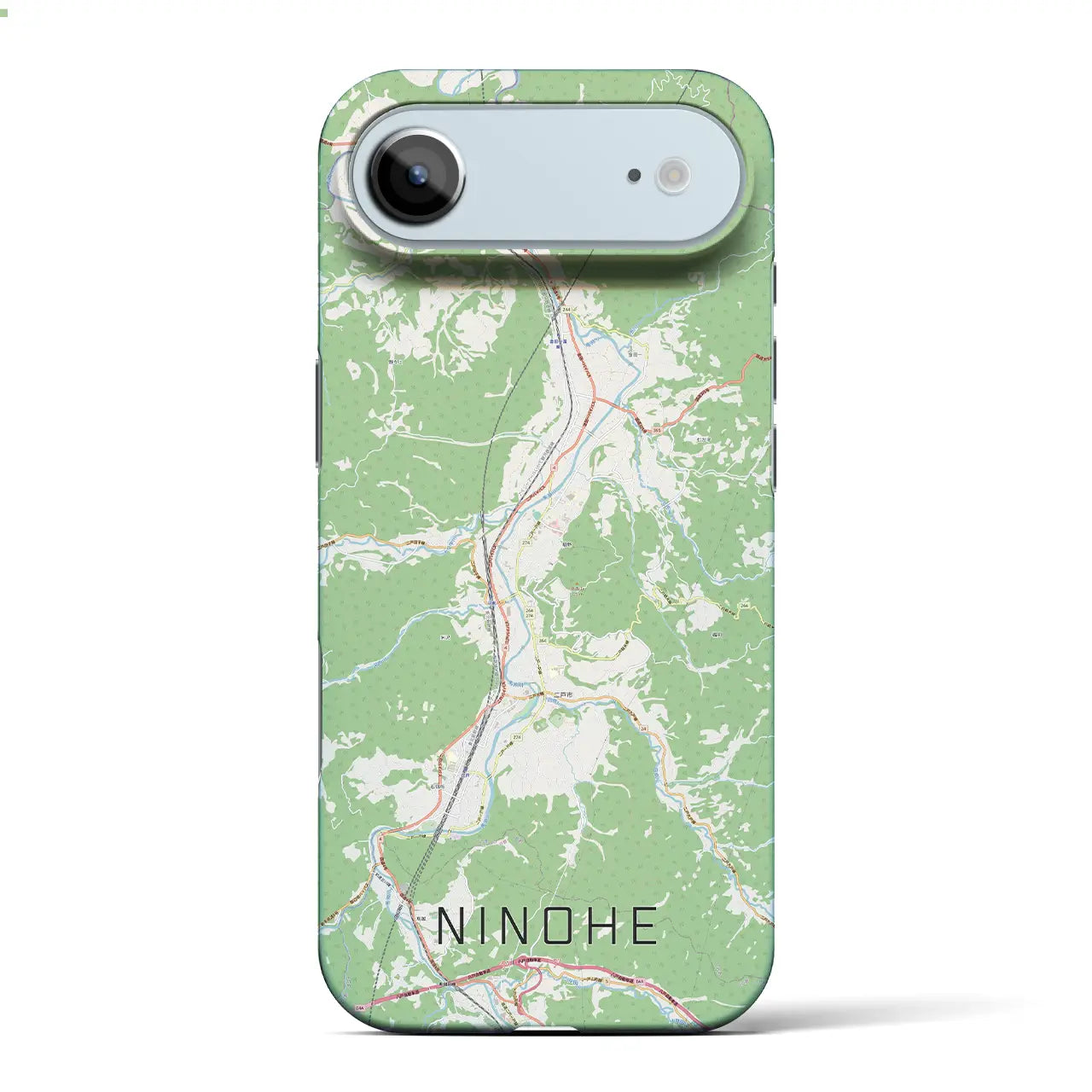 【二戸（岩手県）】地図柄iPhoneケース（バックカバータイプ）