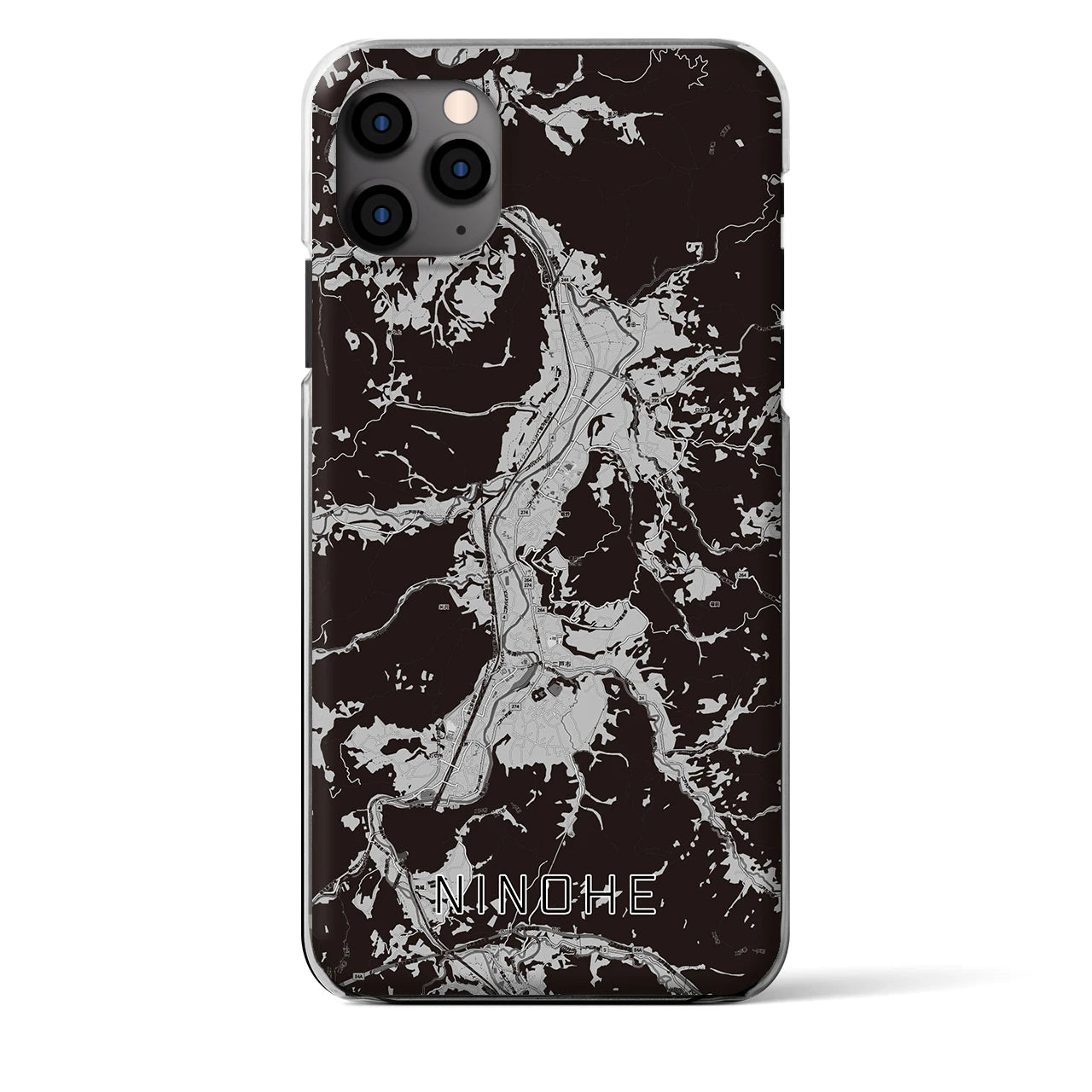 【二戸（岩手県）】地図柄iPhoneケース（クリアタイプ）