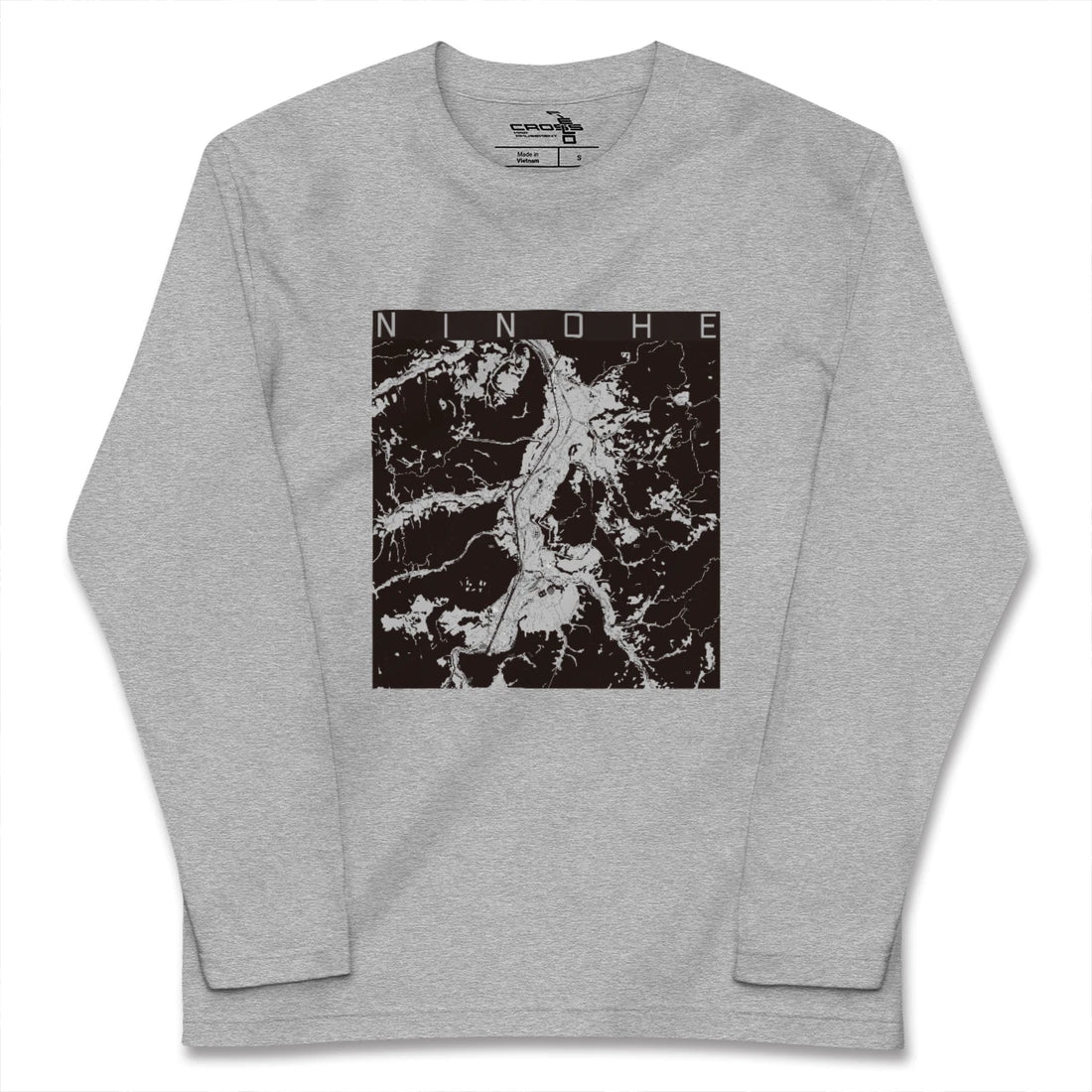 【二戸（岩手県）】地図柄ロングスリーブTシャツ