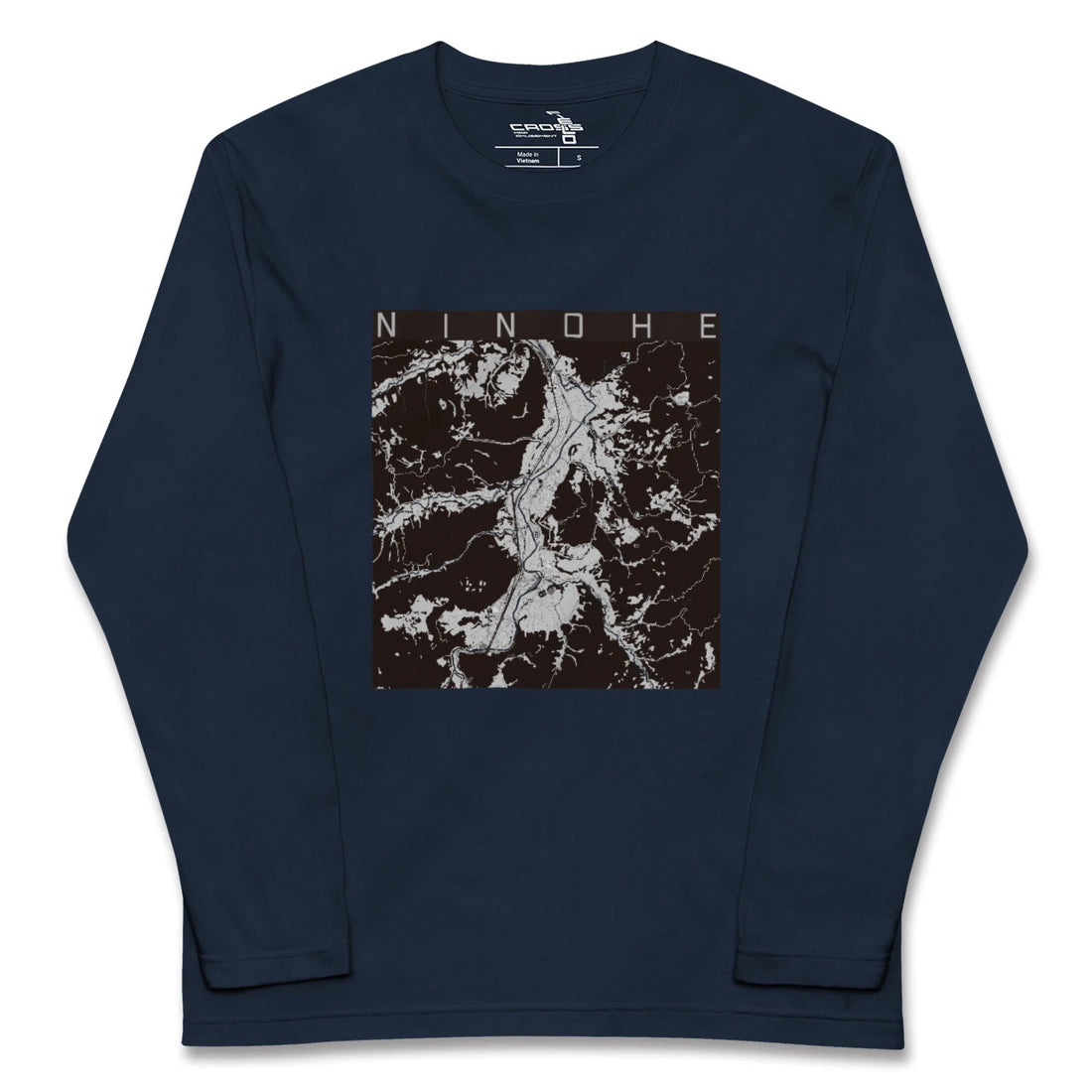 【二戸（岩手県）】地図柄ロングスリーブTシャツ