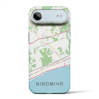 【二宮（神奈川県）】地図柄iPhoneケース（バックカバータイプ）