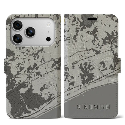 【二宮（神奈川県）】地図柄iPhoneケース（手帳タイプ）