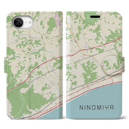 【二宮（神奈川県）】地図柄iPhoneケース（手帳タイプ）