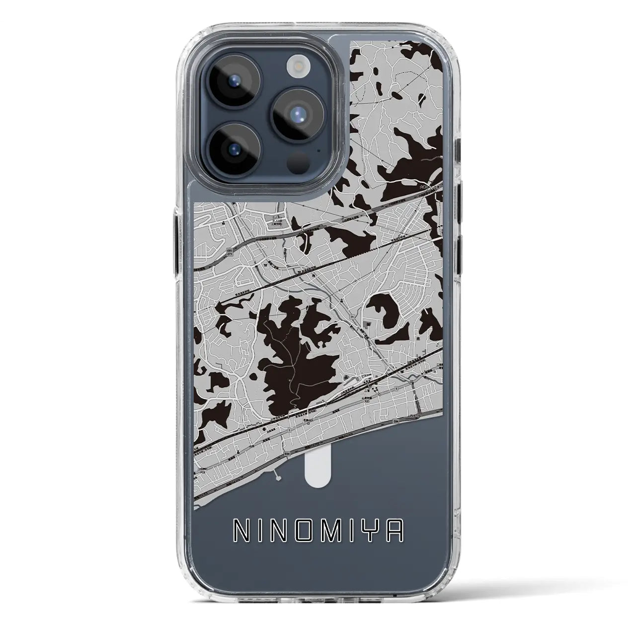 【二宮（神奈川県）】地図柄iPhoneケース（MagSafeタイプ）