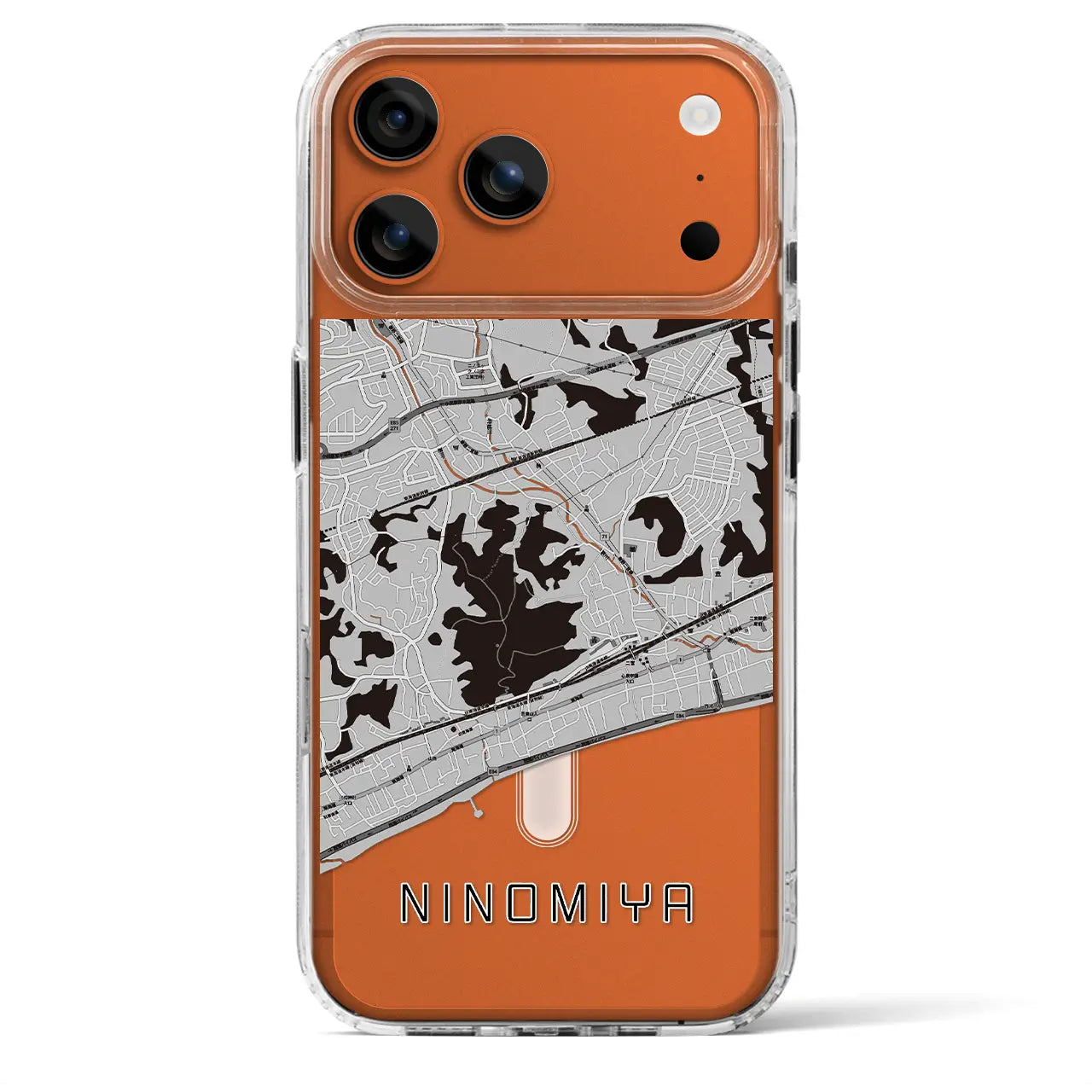 【二宮（神奈川県）】地図柄iPhoneケース（MagSafeタイプ）