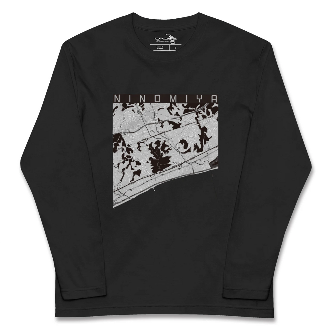 【二宮(神奈川県)】地図柄ロングスリーブTシャツ