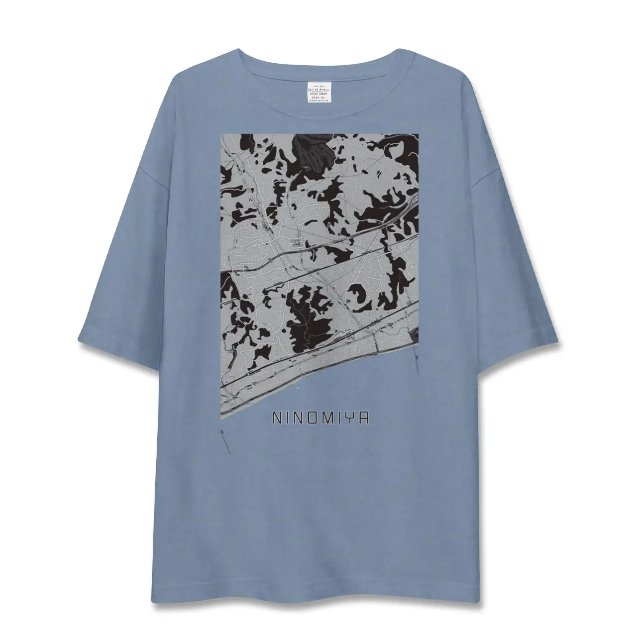 【二宮（神奈川県）】地図柄ビッグシルエットTシャツ