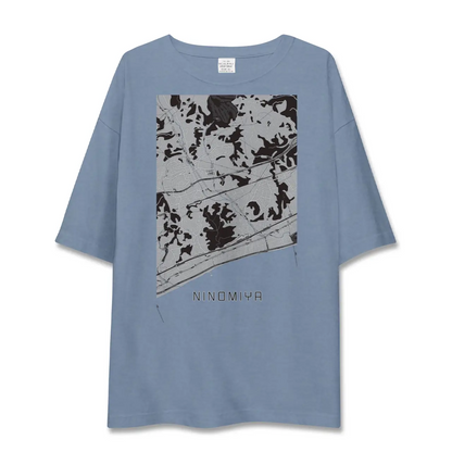 【二宮（神奈川県）】地図柄ビッグシルエットTシャツ