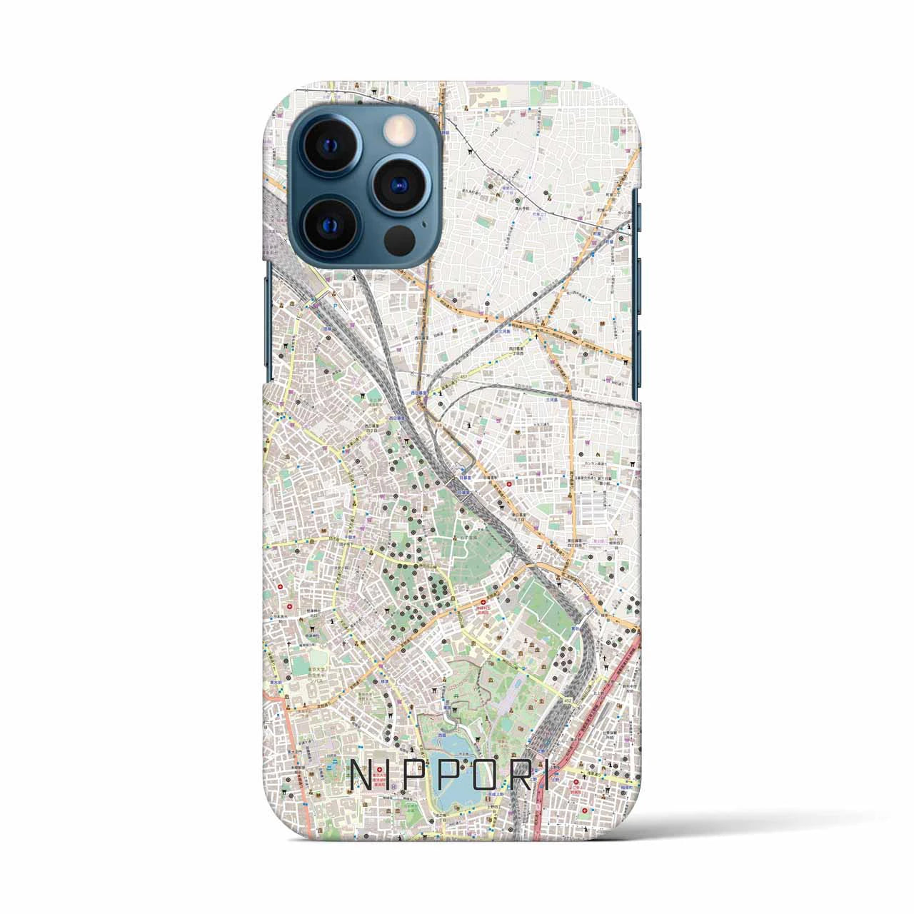 【日暮里（東京都）】地図柄iPhoneケース（バックカバータイプ）