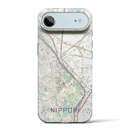 【日暮里（東京都）】地図柄iPhoneケース（バックカバータイプ）