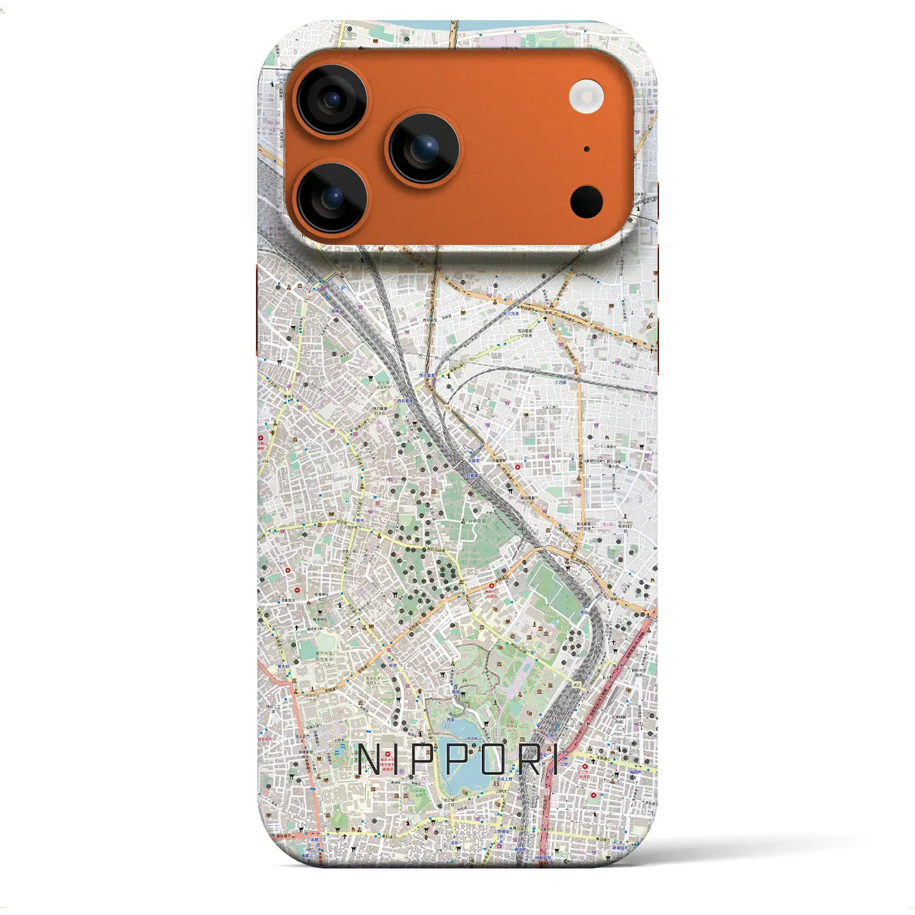 【日暮里（東京都）】地図柄iPhoneケース（バックカバータイプ）