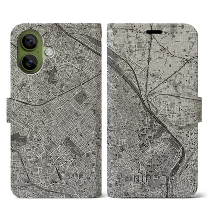 【日暮里（東京都）】地図柄iPhoneケース（手帳タイプ）