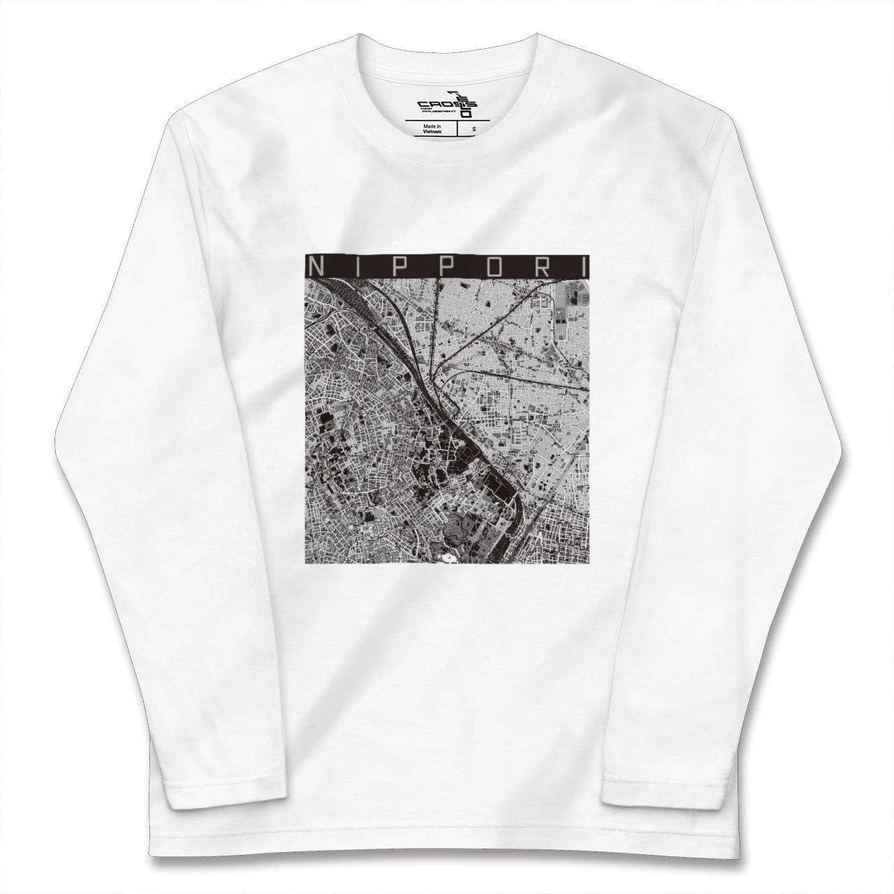 【日暮里（東京都）】地図柄ロングスリーブTシャツ