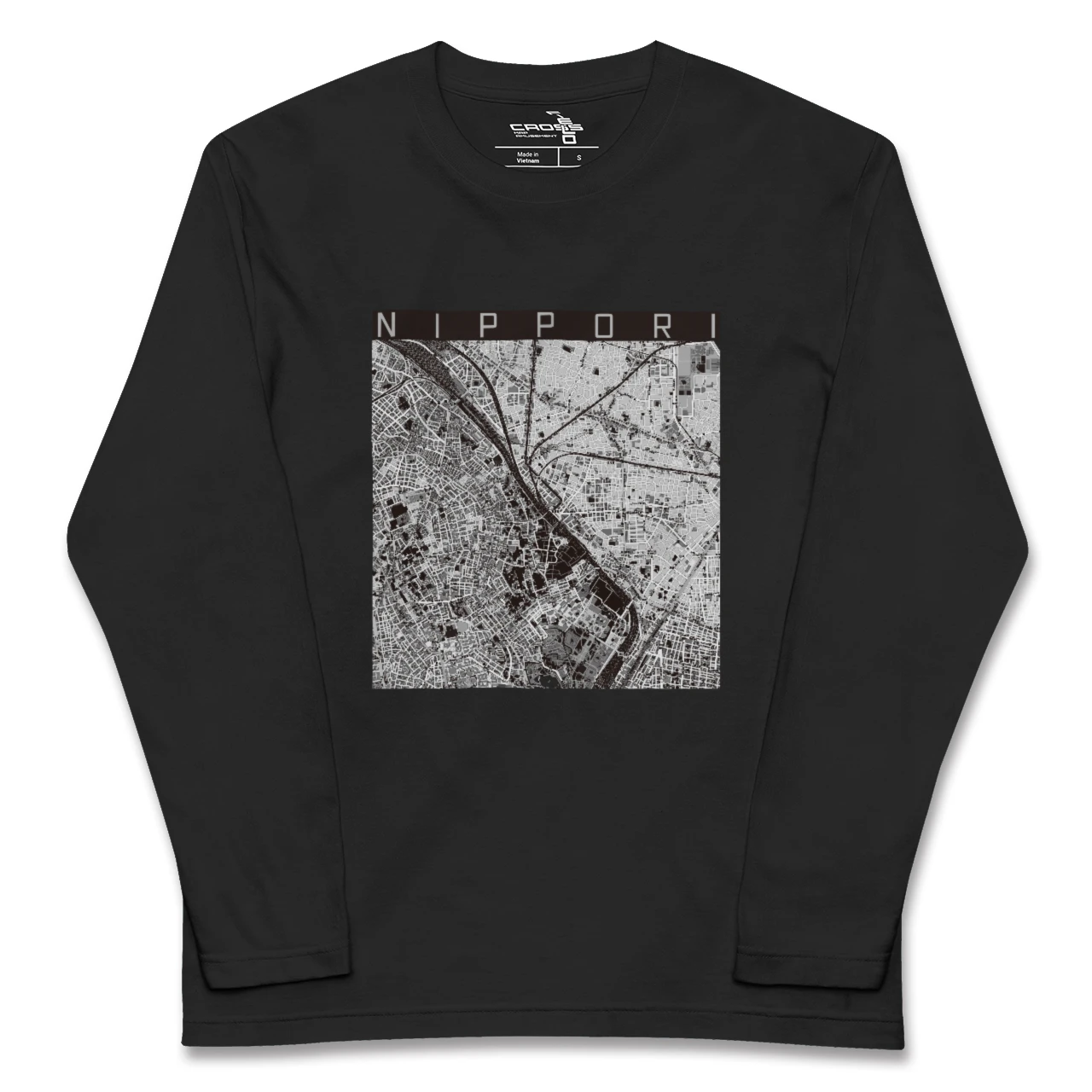 【日暮里（東京都）】地図柄ロングスリーブTシャツ