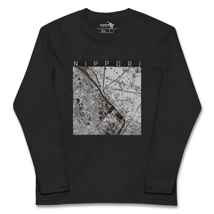 【日暮里（東京都）】地図柄ロングスリーブTシャツ