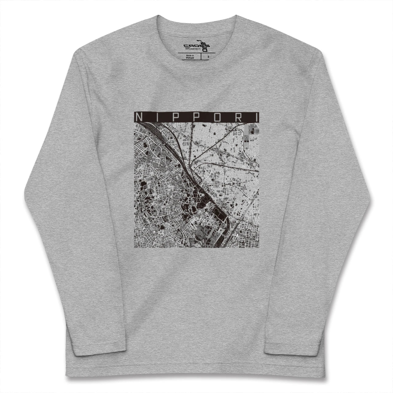 【日暮里（東京都）】地図柄ロングスリーブTシャツ