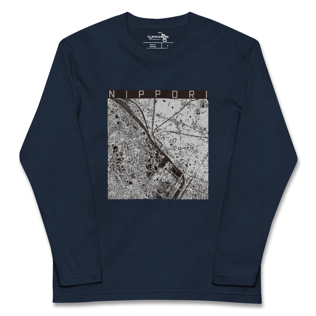 【日暮里(東京都)】地図柄ロングスリーブTシャツ