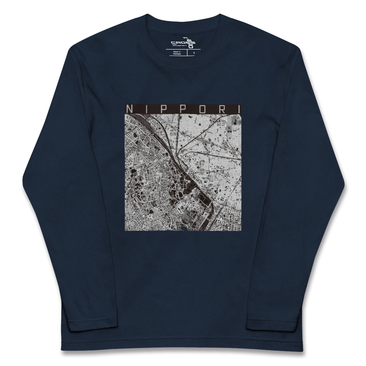 【日暮里（東京都）】地図柄ロングスリーブTシャツ