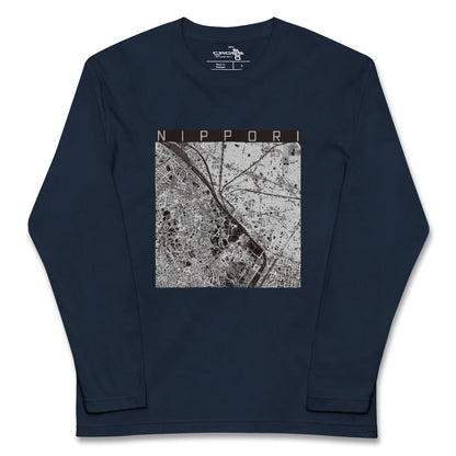 【日暮里（東京都）】地図柄ロングスリーブTシャツ