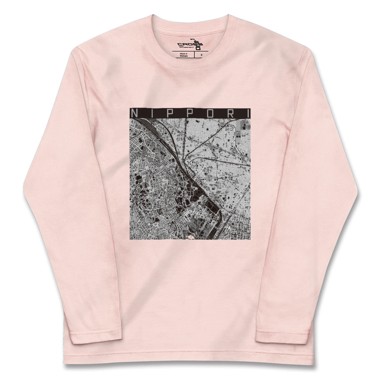 【日暮里（東京都）】地図柄ロングスリーブTシャツ