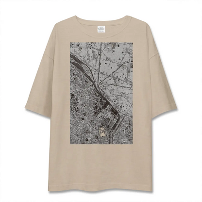【日暮里（東京都）】地図柄ビッグシルエットTシャツ