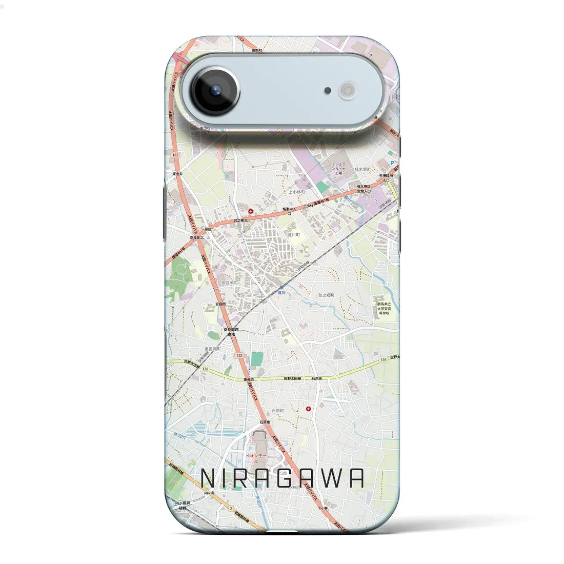 【韮川(群馬県)】地図柄iPhoneケース(バックカバータイプ)ブラック・iPhone 17 Pro Max 用