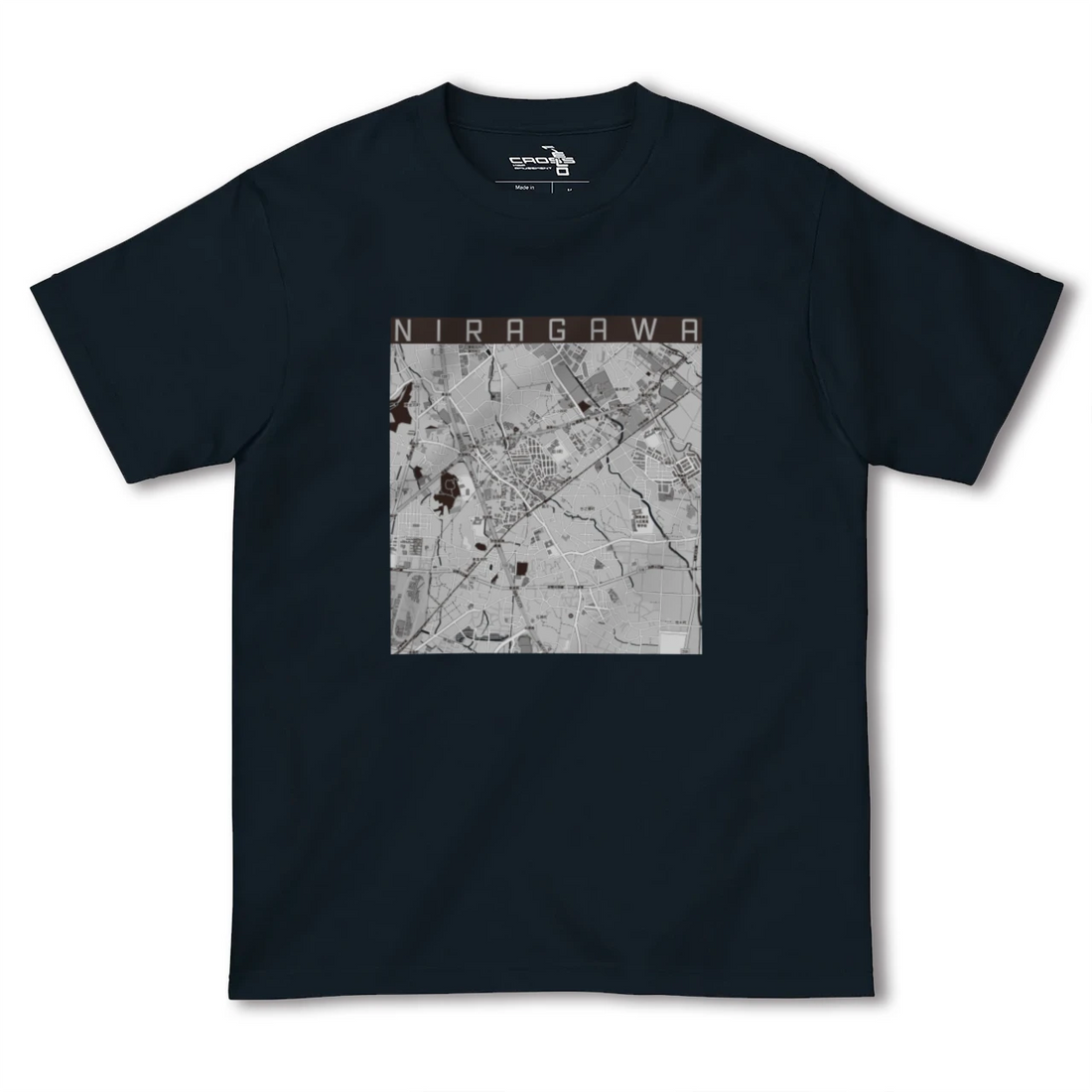 【韮川（群馬県）】地図柄ヘビーウェイトTシャツ