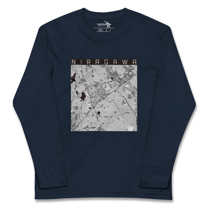 【韮川（群馬県）】地図柄ロングスリーブTシャツ