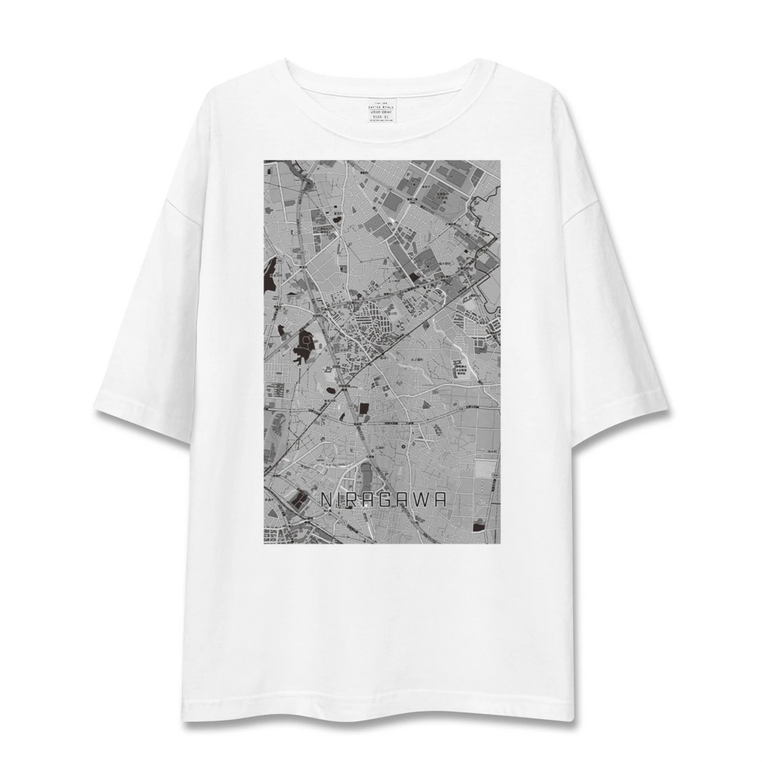【韮川（群馬県）】地図柄ビッグシルエットTシャツ