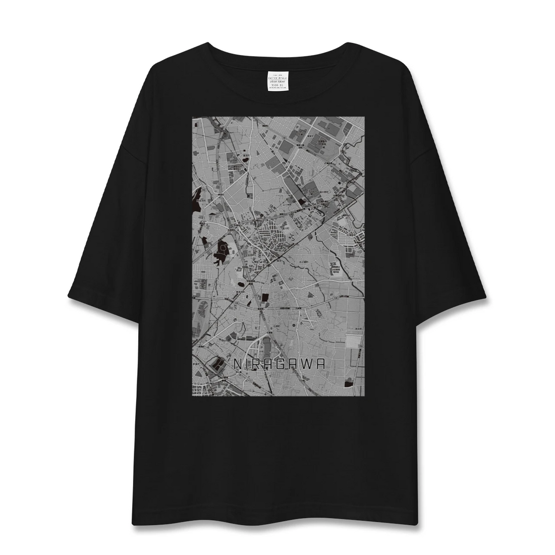 【韮川（群馬県）】地図柄ビッグシルエットTシャツ
